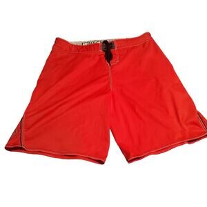 Body Glove Size 38 Swim Trunks 10.5” Inseam Board Shorts  Red/Black *TINY FLAW